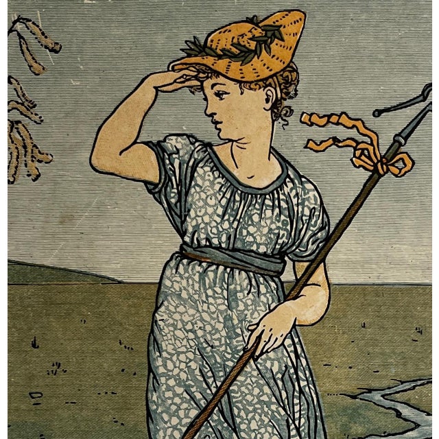 Contemporary Antique Little Bo-Peep Reproduction Print For Sale - Image 4 of 4