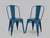 Pair of tolix a chairs in blue metal by xavier pauchard after registering the tolix brand in 1927, xavier pauchard decided...