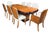 Antique 20th Century Art Deco Burr Walnut Dining Table & Chairs attributed to Epstein, 1920s, Set of 9 For Sale