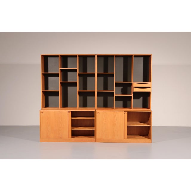 Danish Oak Wall Unit by Kurt Østervig for Kp Møbler, 1970, Set of 4 For Sale - Image 10 of 15