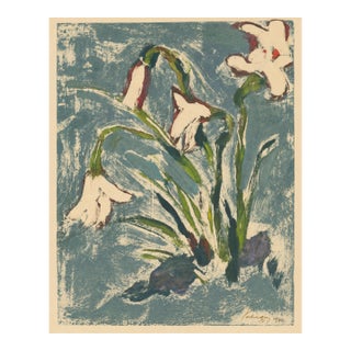 Vintage Abstract Floral Art Print by Zolo Palugyay - 8" X 10" For Sale