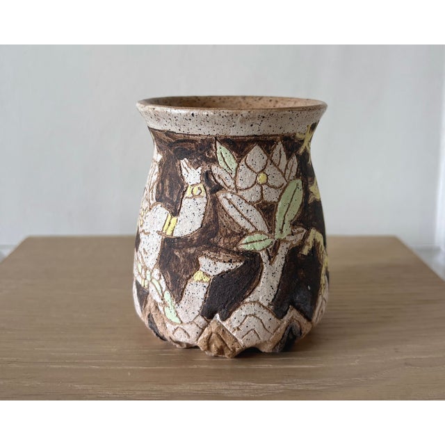 American Studio Pottery Figural Vase With Woodland Motifs, New York For Sale In New York - Image 6 of 6