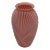 Art Deco 1980's Pleated Draped Pink Glass Vase For Sale