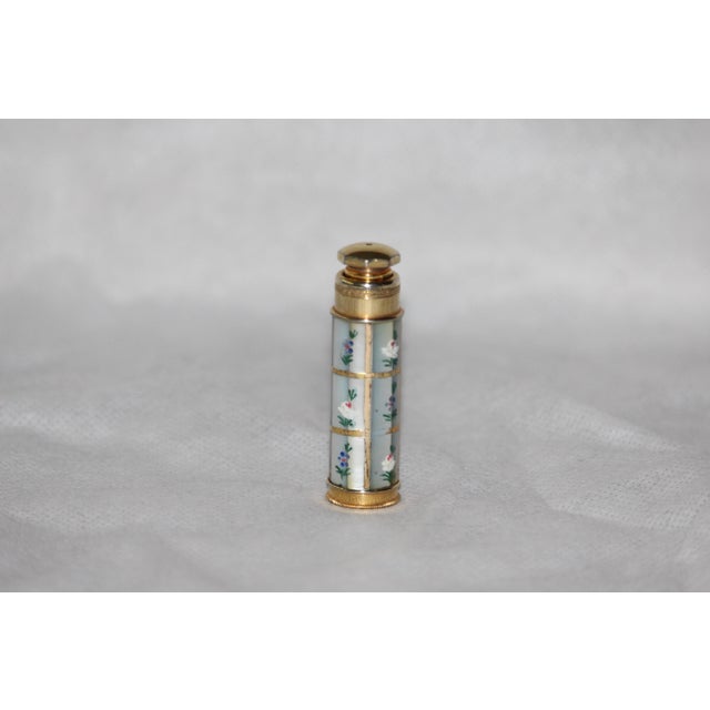 Rare edition Gold French Perfume atomizer Flowers decor Floral Gilt metal, Enamel. Time marks, see the pictures....