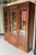 Brown French Late 19th Century Mahogany Three-Door Glass Bookcase With Original Glass & Keys For Sale - Image 8 of 16