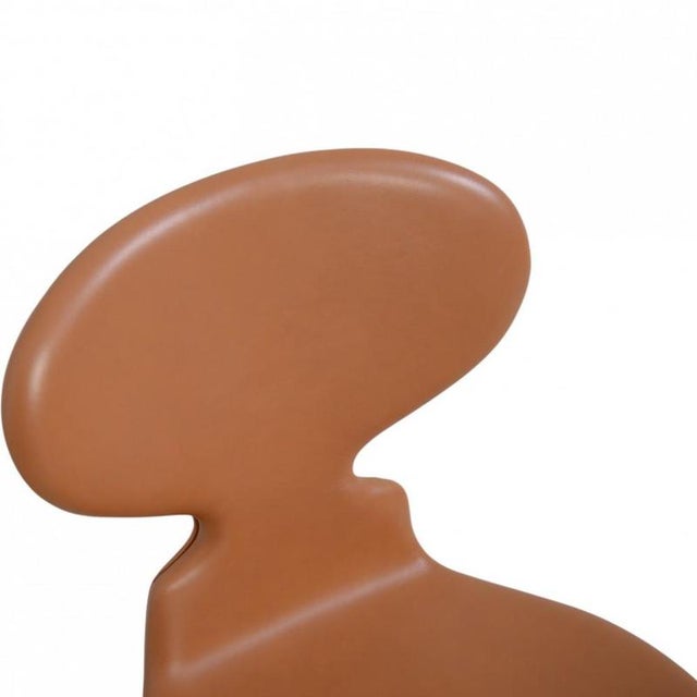Ant Chairs in Cognac Leather by Arne Jacobsen, 1990s, Set of 6 For Sale - Image 4 of 18