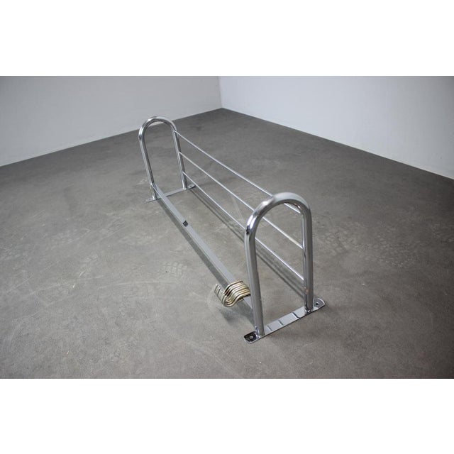 Chrome wall coat and hat hanger from former Czechoslovakia, made in th 1930's. Good condition patina