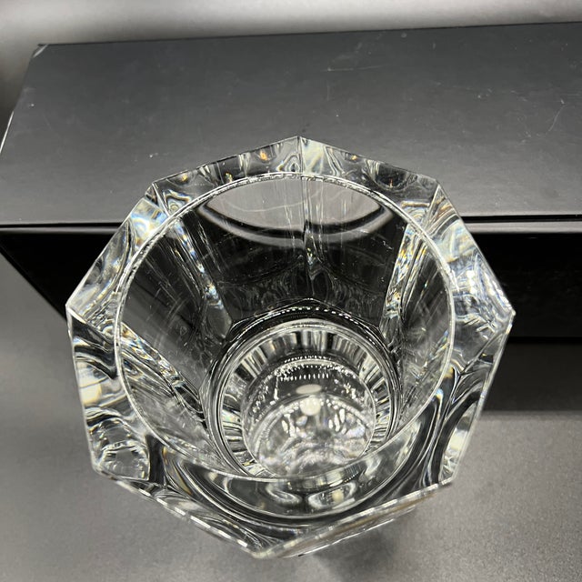 Vintage Baccarat Edith, Heavy Cut Crystal Vase in Original Box For Sale - Image 11 of 14