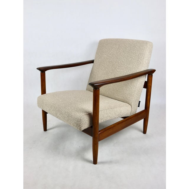 Beige Beige Bouclé GFM-142 Chair by Edmund Homa, 1970s For Sale - Image 8 of 12