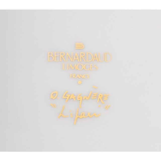 Set of Five Olivier Gagnere for Bernardaud Porcelain "Lipair" Pattern Dessert Plates For Sale In New York - Image 6 of 7
