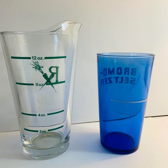 Mid-Century Modern 1950 Vintage Beaker Glasses - a Pair For Sale - Image 3 of 6