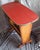 Mid-Century Side Table with Integrated Newspaper Rack in Brown Beechwood with Red Faux Leather Top, 1960s For Sale - Image 4 of 7