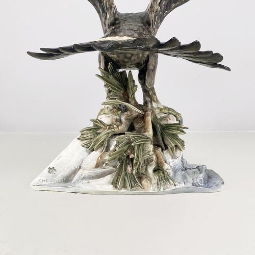 Rosenthal German Polychrome Porcelain Eagle Sculpture by Fritz Heidenreich, 1930s For Sale - Image 4 of 18