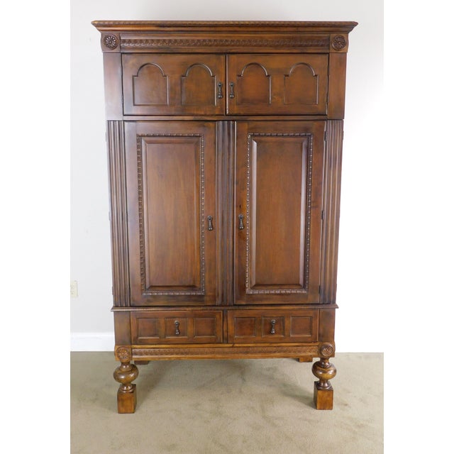 Romweber Rustic Walnut Armoire Designed by Jim Peed Chairish