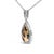 Haus of Brilliance 10K Yellow Gold Plated Sterling Silver Mixed Color Diamond Accent Pear Halo Pendant Necklace For Sale - Image 4 of 4