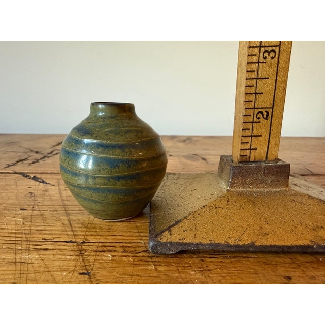 Traditional Vintage Mini Studio Pottery Vase by Richey Bellinger For Sale - Image 3 of 7