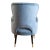 1980s Vintage Blue Velvet Chair, 1980s For Sale - Image 5 of 7