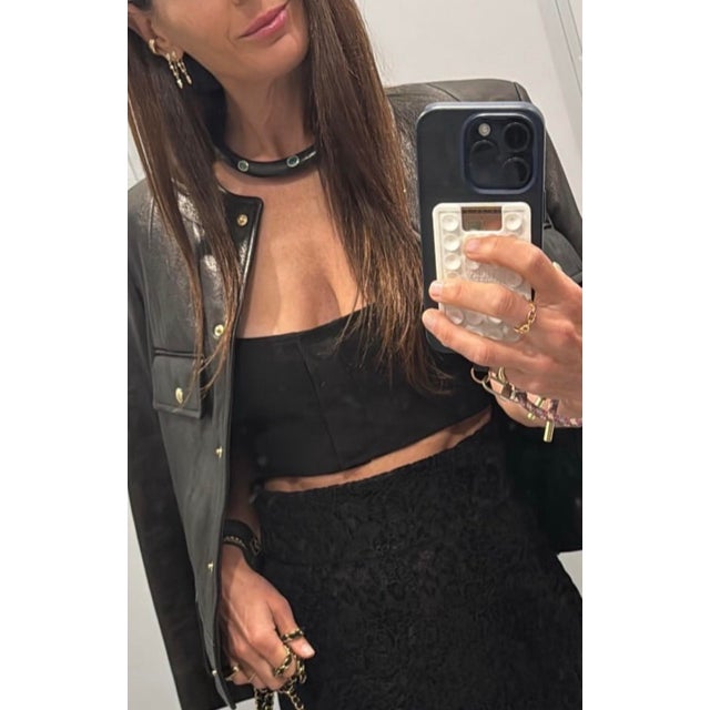 Wood Necklace With Emeralds & 14k Gold For Sale - Image 4 of 10