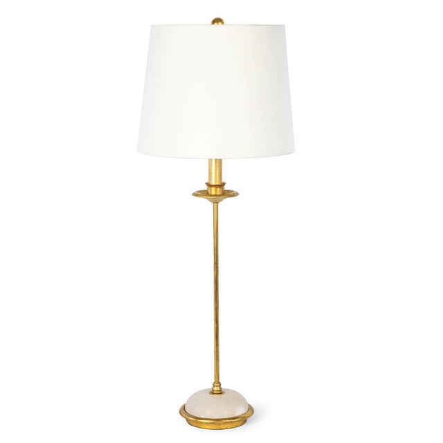 Gold Southern Living Fisher Stem Buffet Lamp For Sale - Image 8 of 8