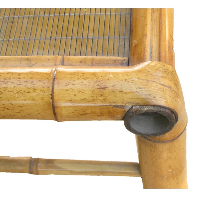 Petite Organic Modern Bamboo / Rattan Chair For Sale - Image 4 of 6