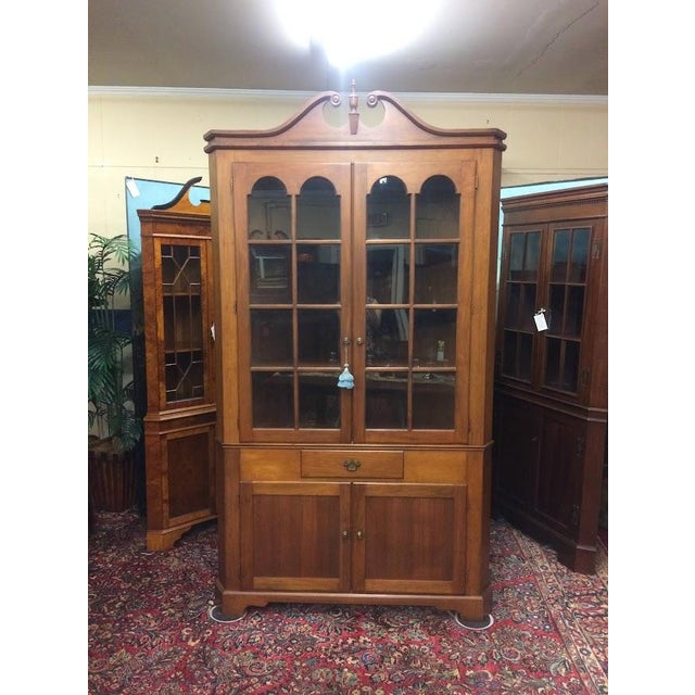 Vintage Corner Cabinet, Cherry Cabinet For Sale - Image 6 of 11