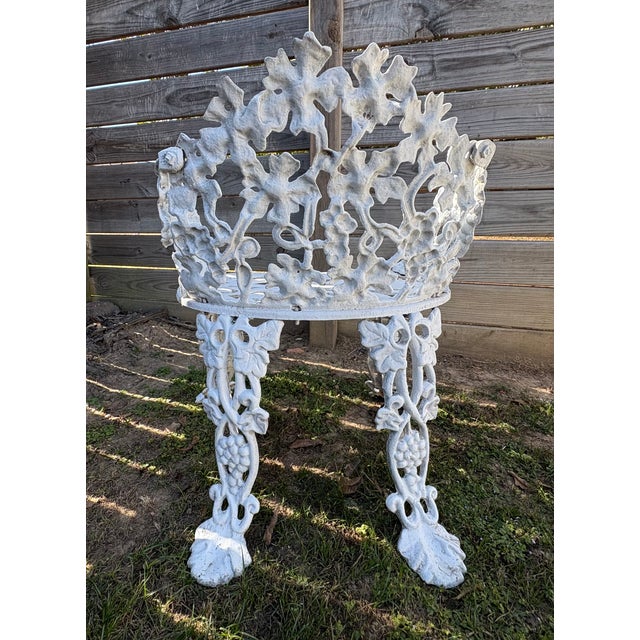 Vintage Cast Aluminum Grapevine Garden Furniture Set – 5 Pieces For Sale - Image 11 of 11