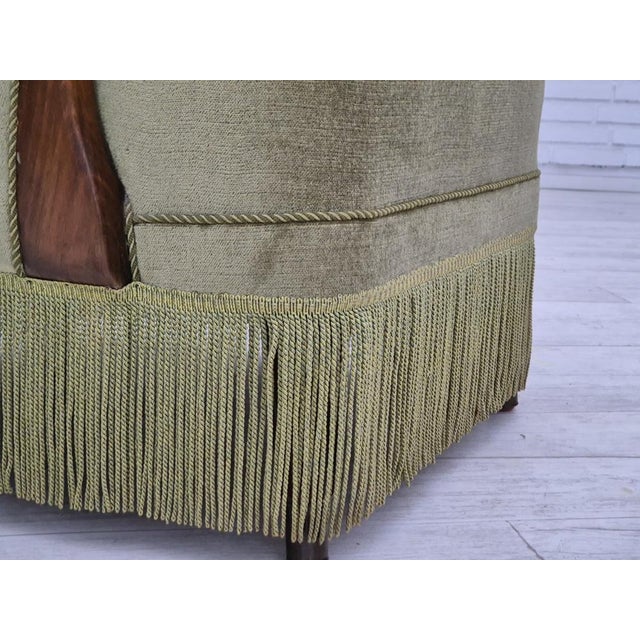 1960s, Scandinavian design. Armchair in original very good condition: no smells and no stains. Light green furniture...