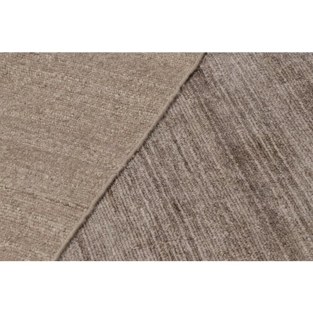 Beige Rug & Kilim’s Oversized Modern Textural Rug in Brown, White and Beige Striae - 10x19 For Sale - Image 8 of 8