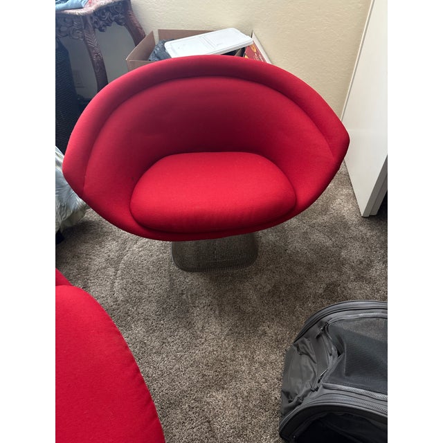 About This Piece Attributed to Warren Platner lounge chairs for Knoll 1975, offered as a matching pair. These iconic...