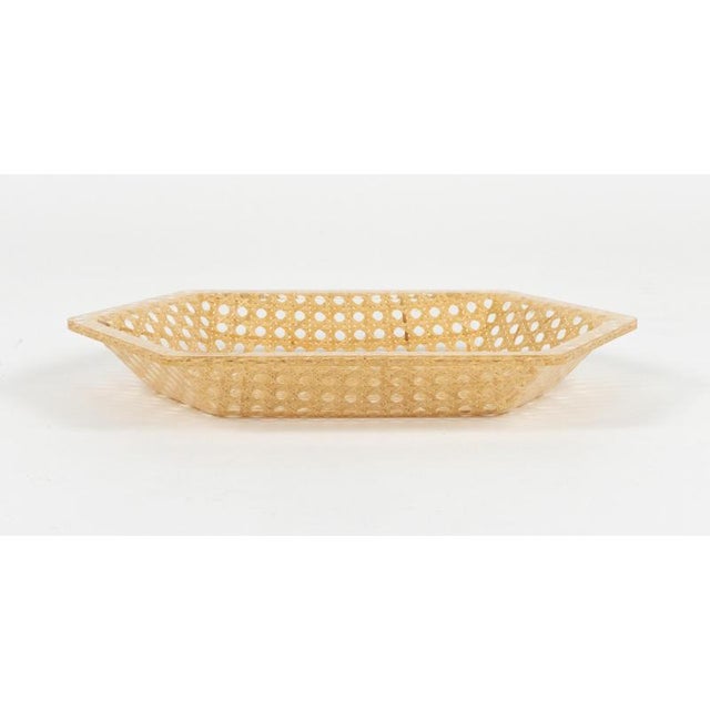 Christian Dior Vide-Poche in Acrylic Glass and Rattan from Christian Dior, 1970s For Sale - Image 4 of 12