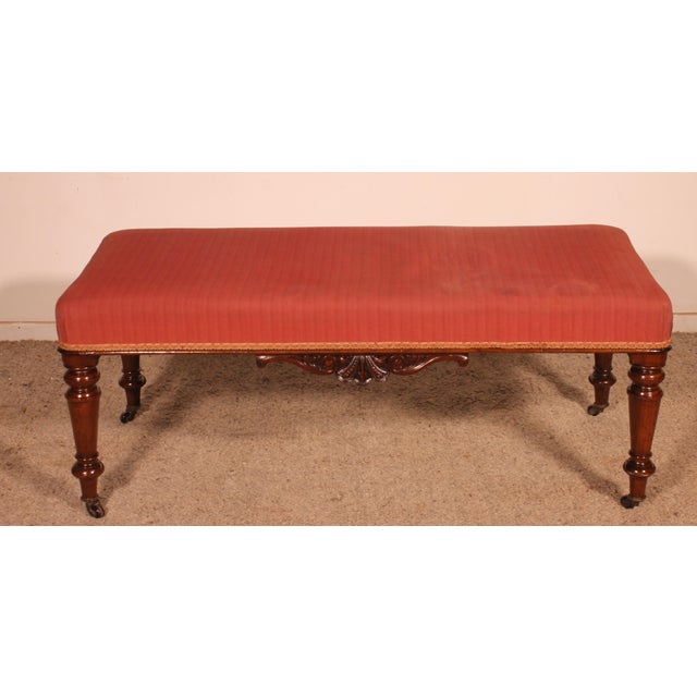 19th Century Mahogany Bench, England For Sale - Image 4 of 13