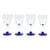 Vintage Set 4 El Morocco Nightclub New York Nyc Cobalt Cocktail Cordial Glasses For Sale