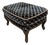 Traditional Geometric Velvet Ottoman, Vintage For Sale