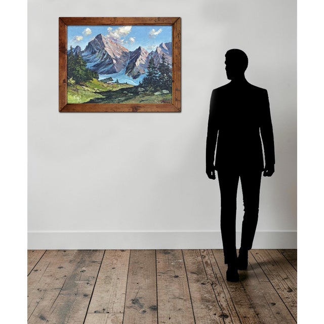 Anton Dembinski, Alpine Landscape, 20th Century, 1920s, Oil Painting For Sale - Image 14 of 16