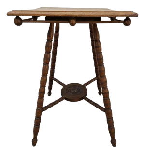 Antique Stick and Ball Side Table