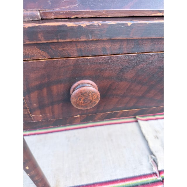 Farmhouse Antique Lancaster County Pennsylvania Sheraton Paint-Decorated Slant-Front Shopkeeper's Desk For Sale - Image 3 of 15