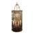 1990s Large Brass Two Tier 12 Light Beveled Glass Chandelier Lantern For Sale
