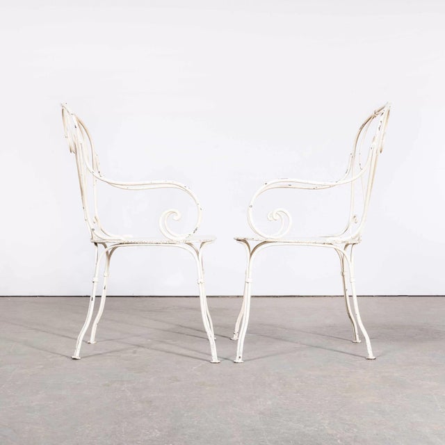 French Garden Chairs with Perforated Seats, 1960s, Set of 2 For Sale - Image 11 of 11
