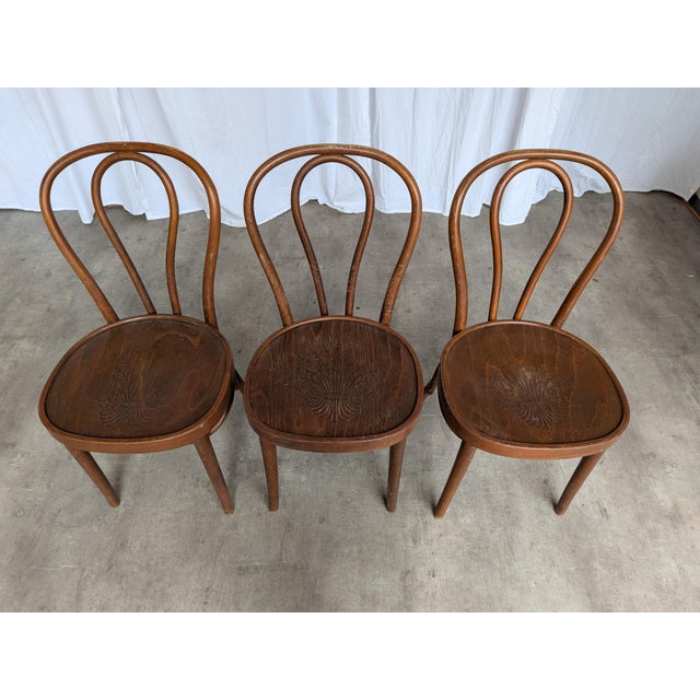 Vintage Carved Bentwood Farmhouse Dining Chairs, 1970s, Set of 3 For Sale - Image 18 of 18