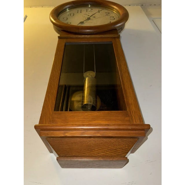 Antique Ansonia “Regulator #2” Single Weight Regulator Wall Clock For Sale In Los Angeles - Image 6 of 12