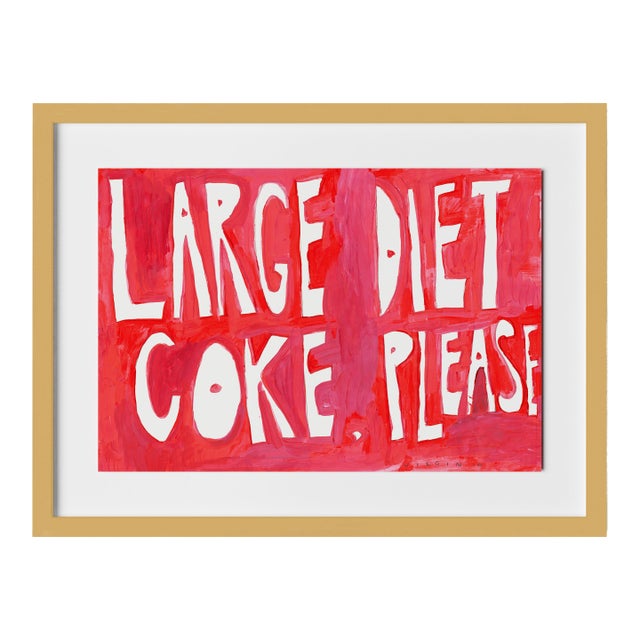 Large Diet, Please by Virginia Chamlee in Gold Frame, Small Art Print For Sale