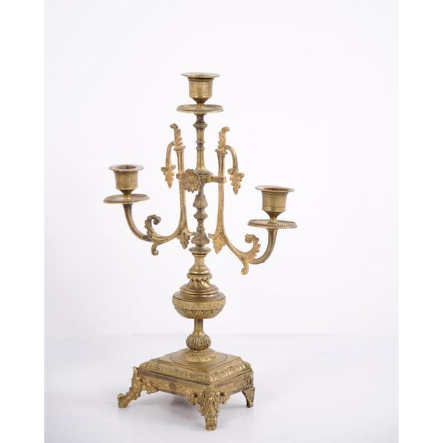 Candelsticks in Bronze with Decorative Details, 1890s, Set of 2 For Sale - Image 4 of 11