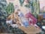 Early 20th Century Vintage Extra Large Giltwood Framed Colorful 18th Century Scene Needlepoint For Sale - Image 5 of 10
