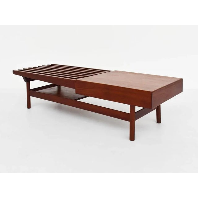 Brown Brazilian Coffee Table or Bench by Joaquim Tenreiro For Sale - Image 8 of 8