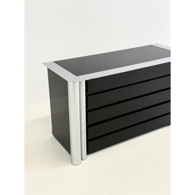 Black Sideboard attributed to Antonello Mosca for Cinova, 1960s For Sale - Image 12 of 14