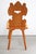 Brown Neo-Baroque Folk Art Plank Chair Awith Vegetable Ornamentation, Italy, 1950 For Sale - Image 8 of 9
