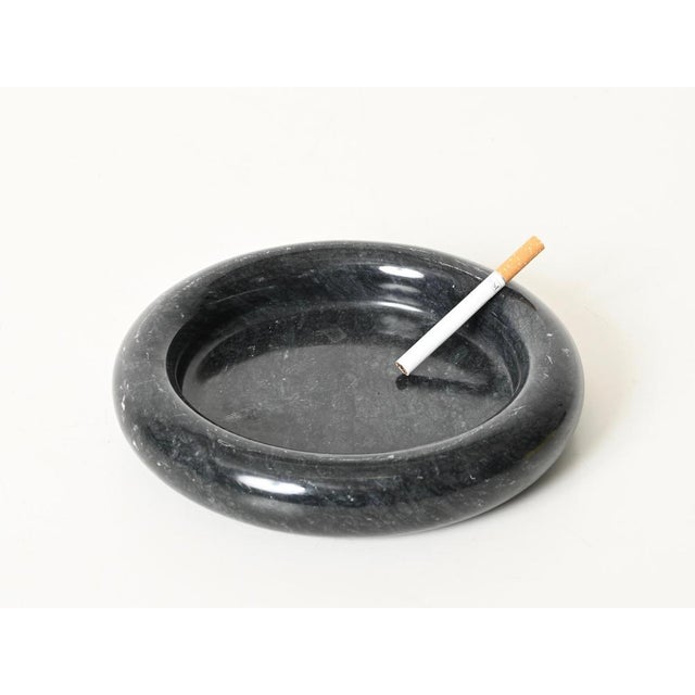 Round Bowl or Ashtray in Black Carnico Marble attributed to Angelo Mangiarotti, Italy, 1970 For Sale - Image 9 of 12