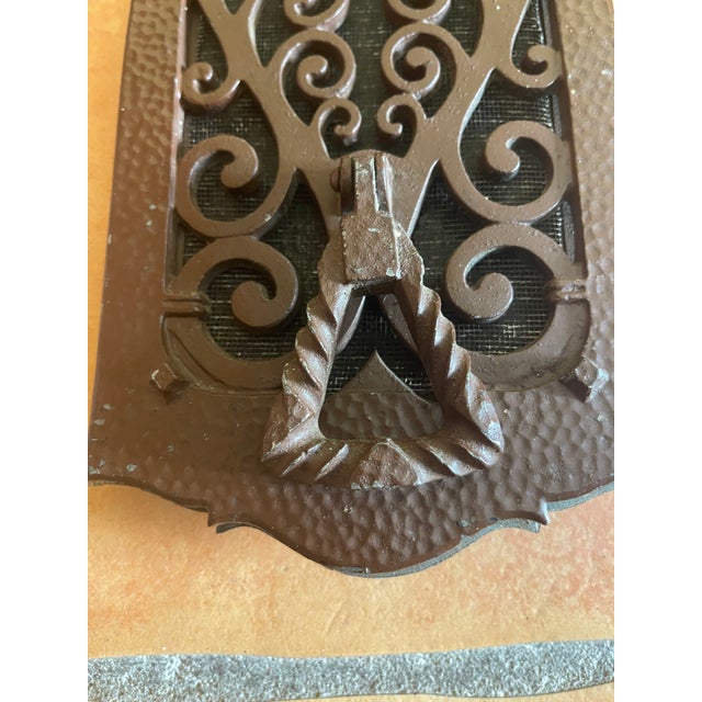 Antique Circa 1930 "Dorgril" One-Piece Speakeasy Door Viewer & Knocker For Sale - Image 9 of 17