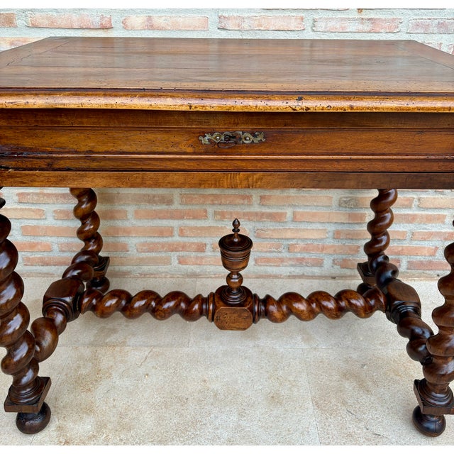 Early 19th Century 19th Century French Baroque Walnut Desk For Sale - Image 5 of 18