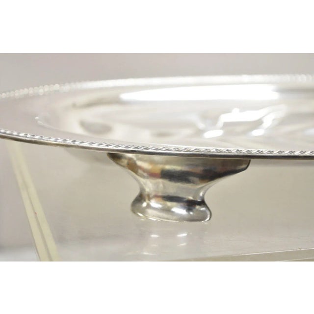 Mid 20th Century Vintage Community Plate English Regency Silver Plated Oval Meat Cutlery Serving Platter For Sale - Image 5 of 11